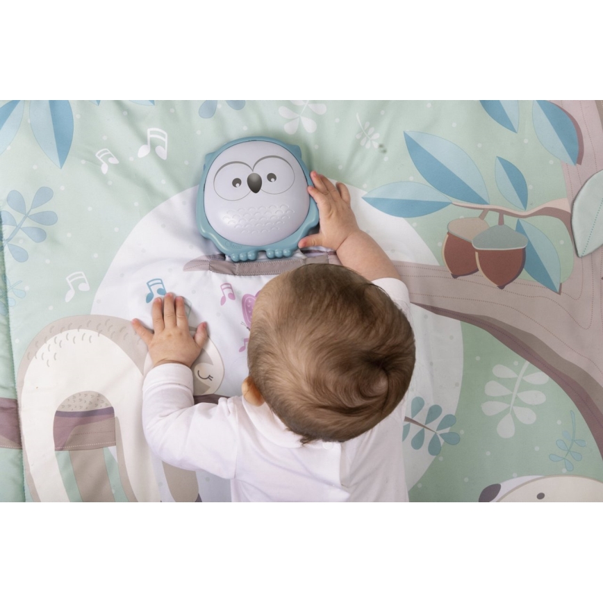 Chicco - Coperta per bambini per giocare 2in1 3xAAA gufo