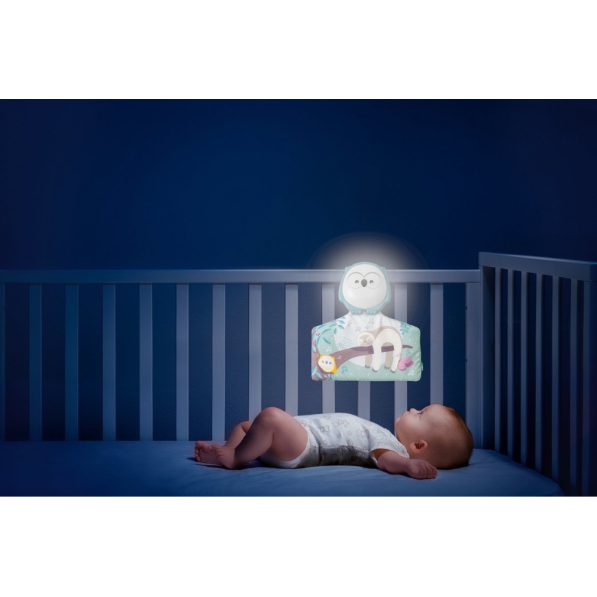 Chicco - Coperta per bambini per giocare 2in1 3xAAA gufo