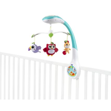 Chicco - Culla mobile con proiettore MAGIC FOREST 3xAA