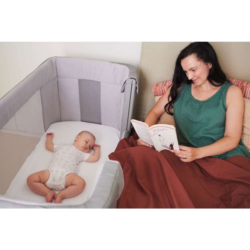 Chicco - Culla per bambini 3in1 3v1 NEXT2ME FOREVER grigio scuro