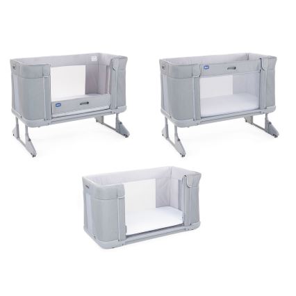 Chicco - Culla per bambini 3in1 3v1 NEXT2ME FOREVER grigio scuro
