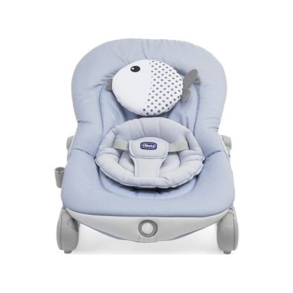 Chicco - Dondolo vibrante per bambini con melodia BALLOON Dots 2xAA + 1xLR20 blu