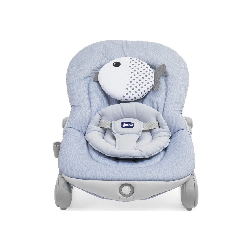 Chicco - Dondolo vibrante per bambini con melodia BALLOON Dots 2xAA + 1xLR20 blu