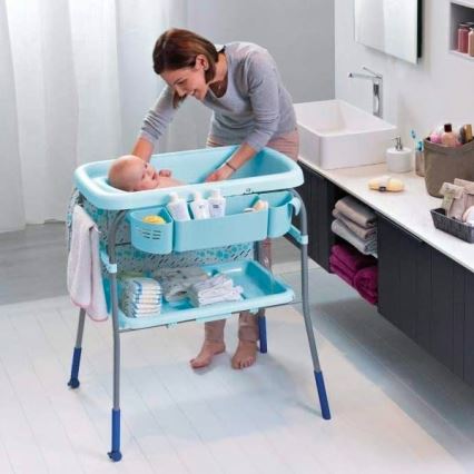Chicco - Fasciatoio con vasca CUDDLE&BUBBLE blu