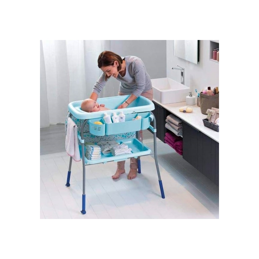 Chicco - Fasciatoio con vasca CUDDLE&BUBBLE blu