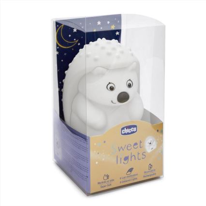 Chicco - Lampada da notte per bambini SWEET LIGHTS riccio