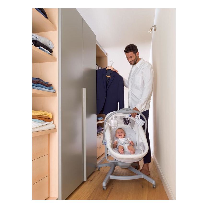 Chicco - Lettino 4in1 BABY HUG grigio/bianco