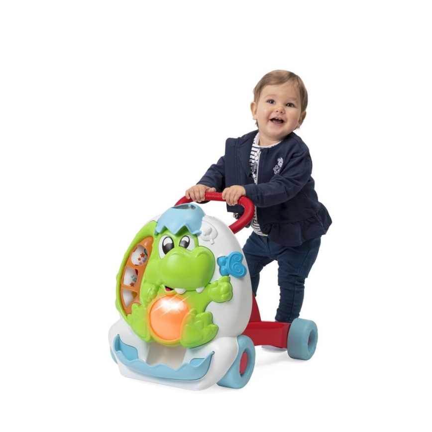 Chicco - Passeggino con attività e zvukem 2in1 DINO 2xAA