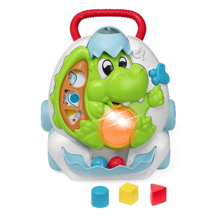 Chicco - Passeggino con attività e zvukem 2in1 DINO 2xAA