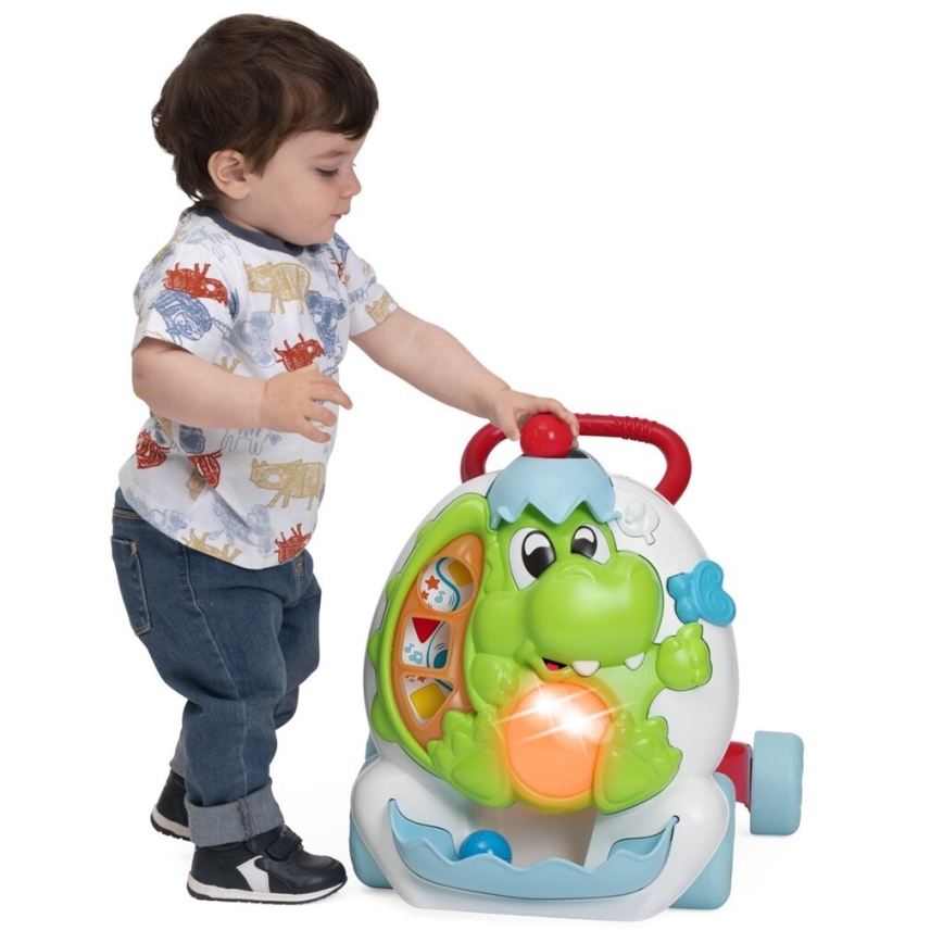 Chicco - Passeggino con attività e zvukem 2in1 DINO 2xAA