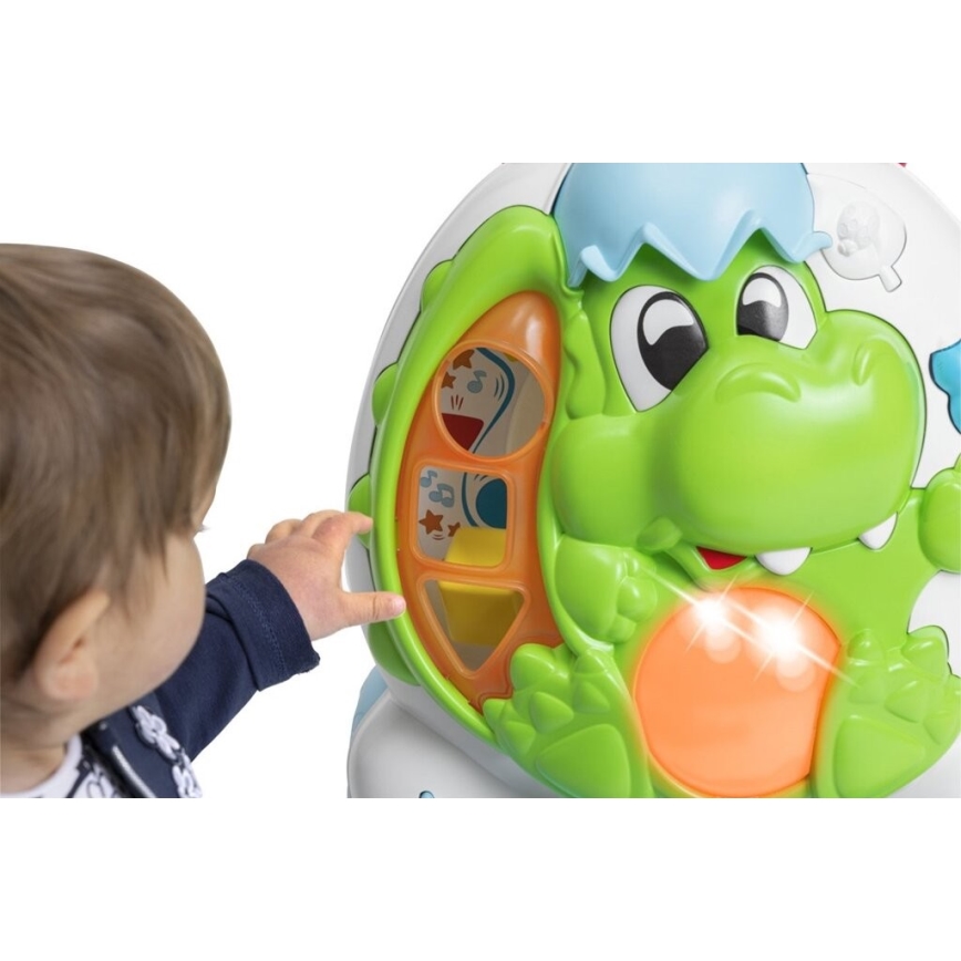 Chicco - Passeggino con attività e zvukem 2in1 DINO 2xAA