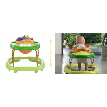 Chicco - Passeggino per bambini WALKY TALKY 2xAA verde