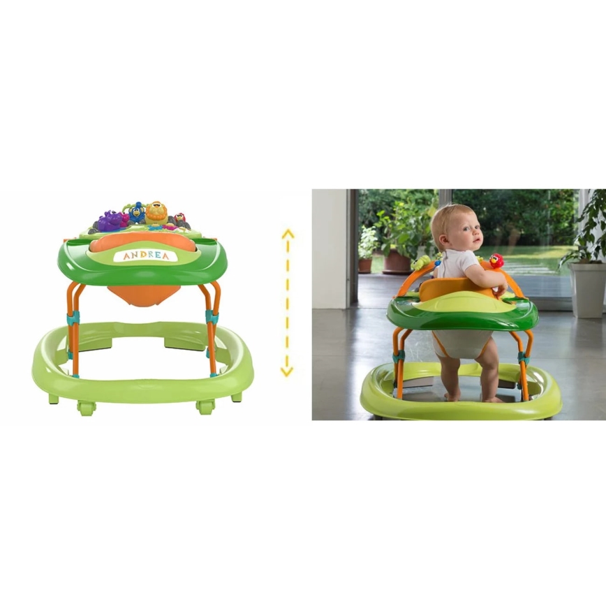 Chicco - Passeggino per bambini WALKY TALKY 2xAA verde