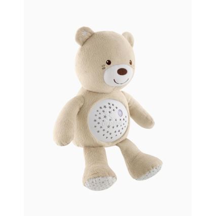 Chicco - Proiettore con melodia BABY BEAR 3xAAA beige