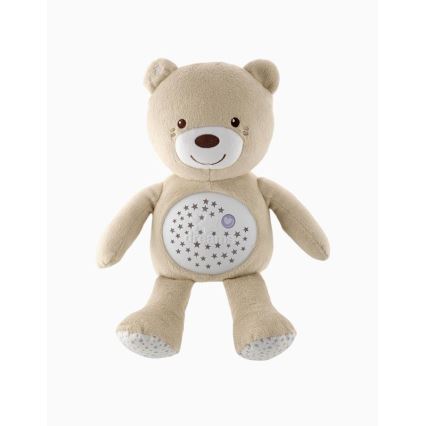 Chicco - Proiettore con melodia BABY BEAR 3xAAA beige