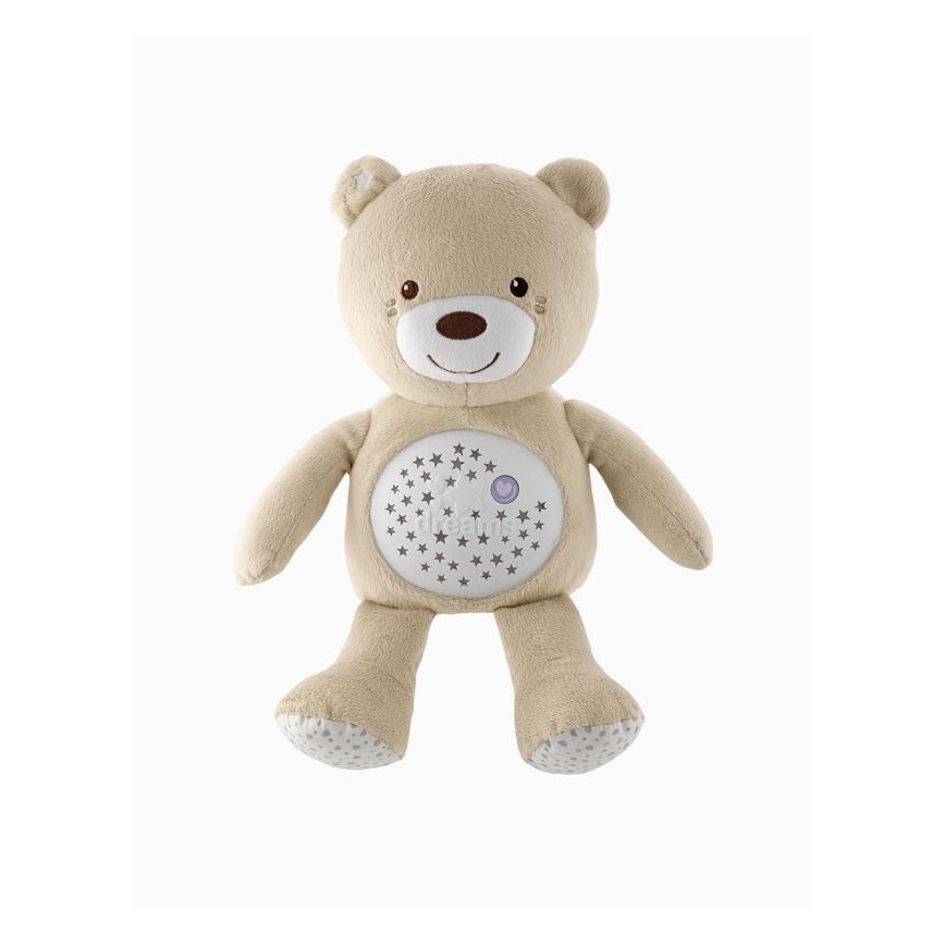 Chicco - Proiettore con melodia BABY BEAR 3xAAA beige