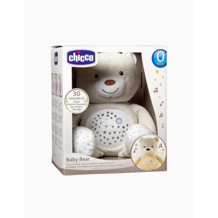 Chicco - Proiettore con melodia BABY BEAR 3xAAA beige