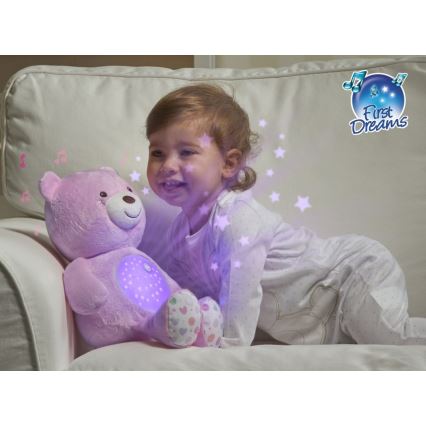 Chicco - Proiettore con melodia BABY BEAR 3xAAA rosa