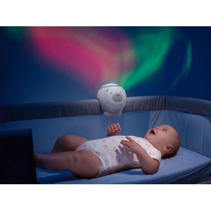 Chicco - Proiettore per bambini 2in1 POLAR BEAR 3xAA beige