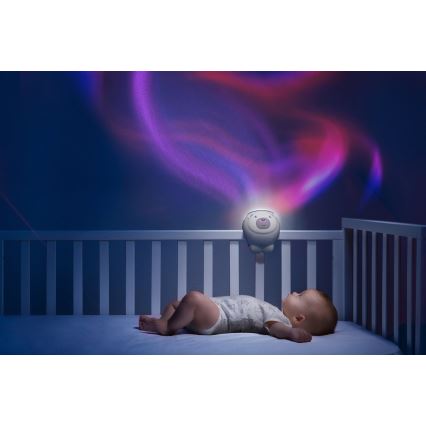 Chicco - Proiettore per bambini 2in1 POLAR BEAR 3xAA rosa