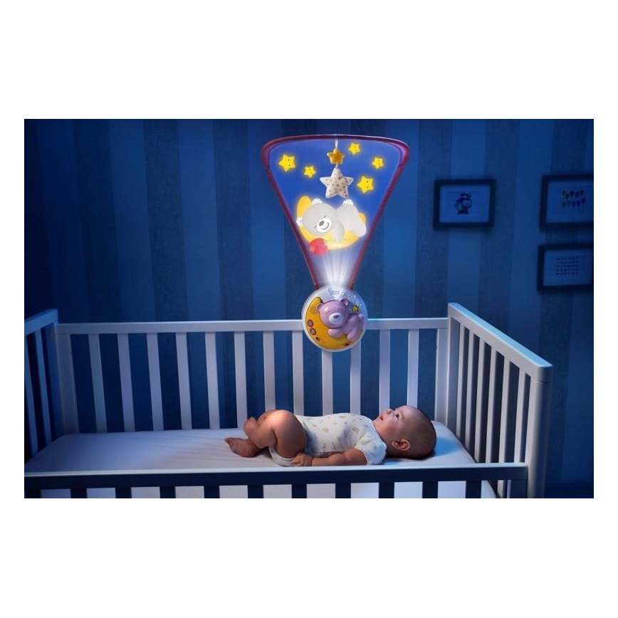 Chicco - Proiettore sopra culla con melodia 3in1 NEXT2MOON rosa