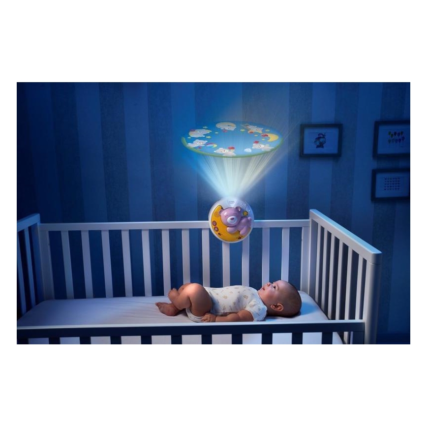Chicco - Proiettore sopra culla con melodia 3in1 NEXT2MOON rosa