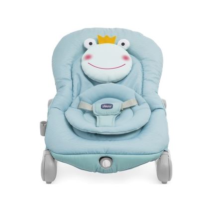 Chicco - Sdraietta vibrante per bambini con melodia BALLOON Froggy 2xAA + 1xLR20 blu