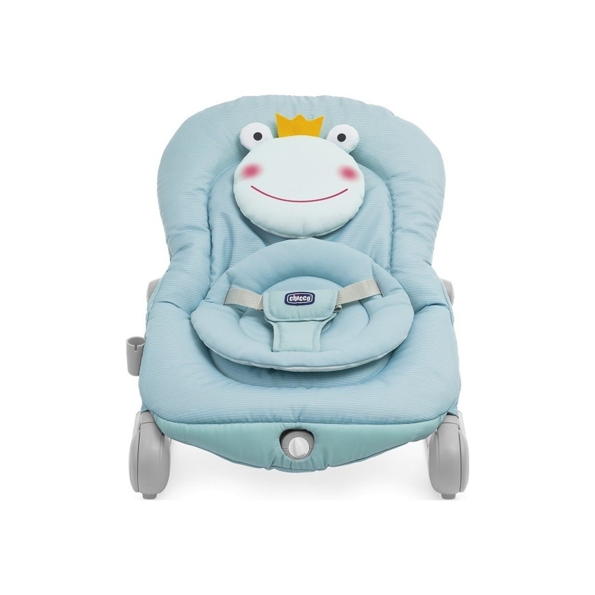 Chicco - Sdraietta vibrante per bambini con melodia BALLOON Froggy 2xAA + 1xLR20 blu