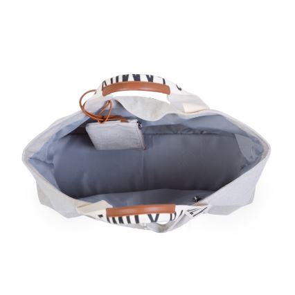 Childhome - Borsa da viaggio FAMILY BAG CANVAS bianco