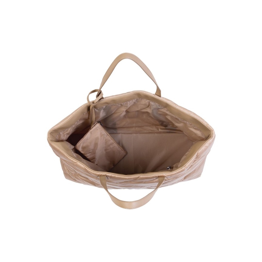 Childhome - Borsa da viaggio FAMILY BAG PUFFERED color crema