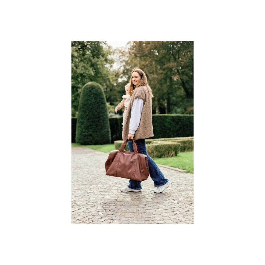 Childhome - Borsa fasciatoio MOMMY BAG LEATHER marrone