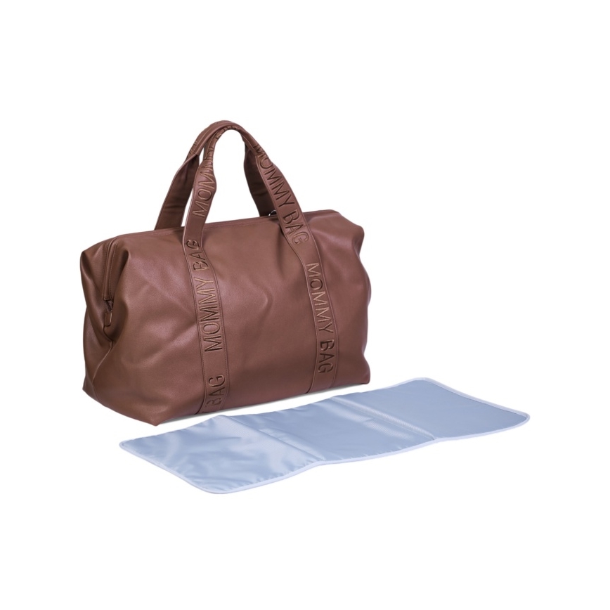 Childhome - Borsa fasciatoio MOMMY BAG LEATHER marrone