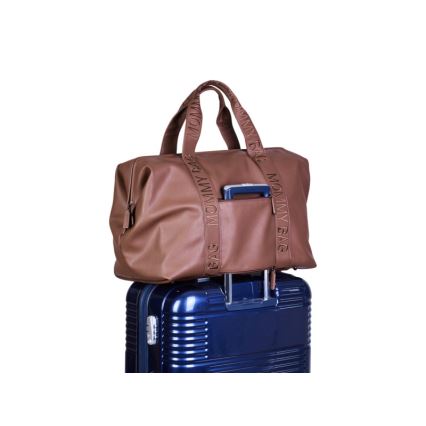 Childhome - Borsa fasciatoio MOMMY BAG LEATHER marrone