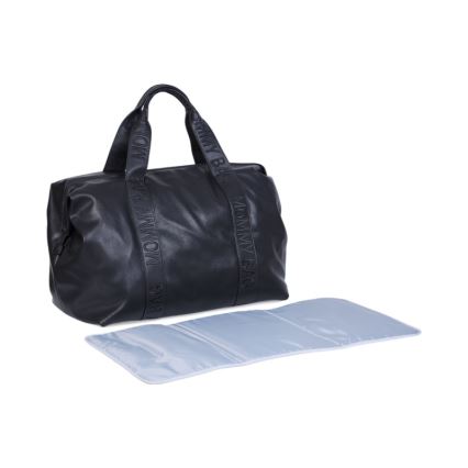 Childhome - Borsa fasciatoio MOMMY BAG LEATHER nero