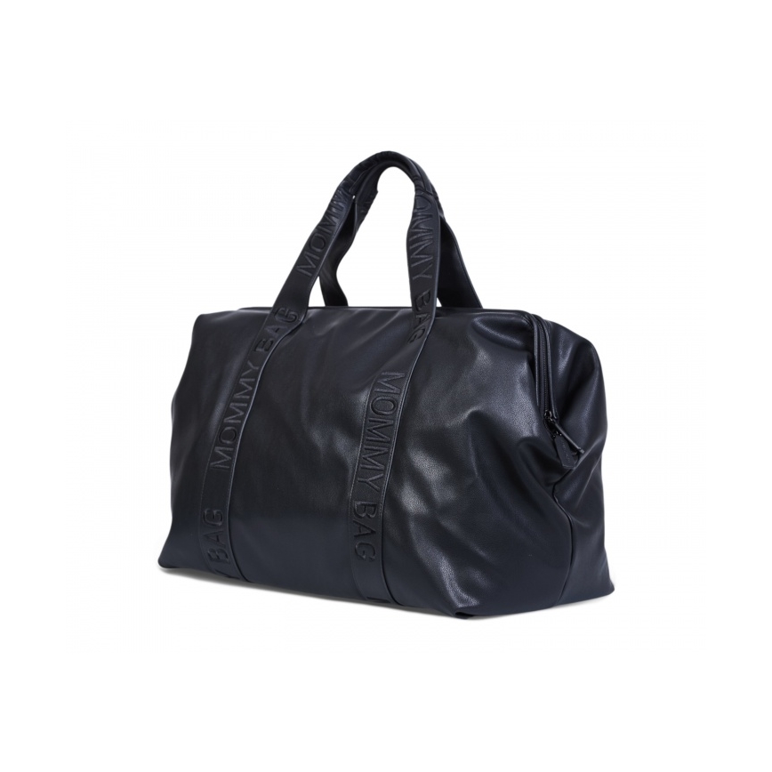 Childhome - Borsa fasciatoio MOMMY BAG LEATHER nero