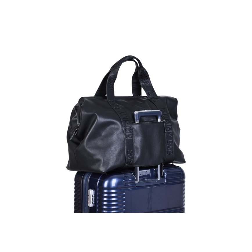 Childhome - Borsa fasciatoio MOMMY BAG LEATHER nero