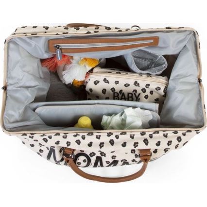 Childhome - Borsa fasciatoio MOMMY BAG leopardata