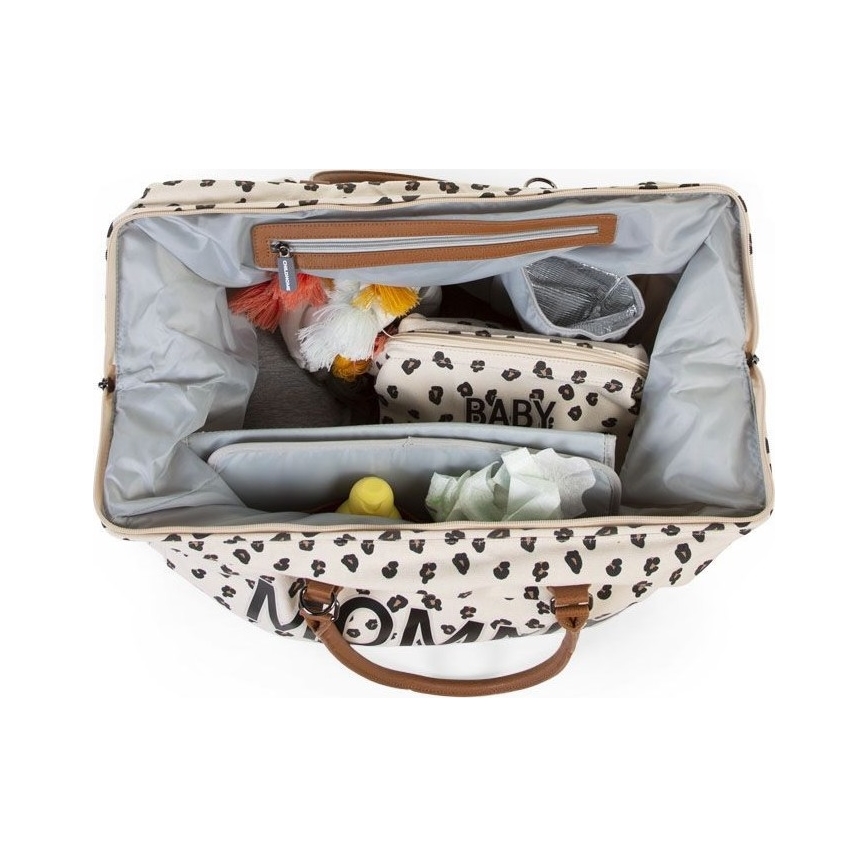 Childhome - Borsa fasciatoio MOMMY BAG leopardata