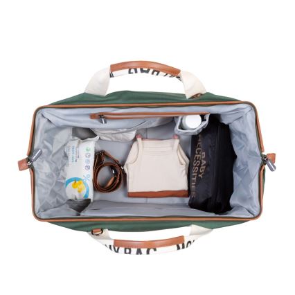 Childhome - Borsa fasciatoio MOMMY BAG verde
