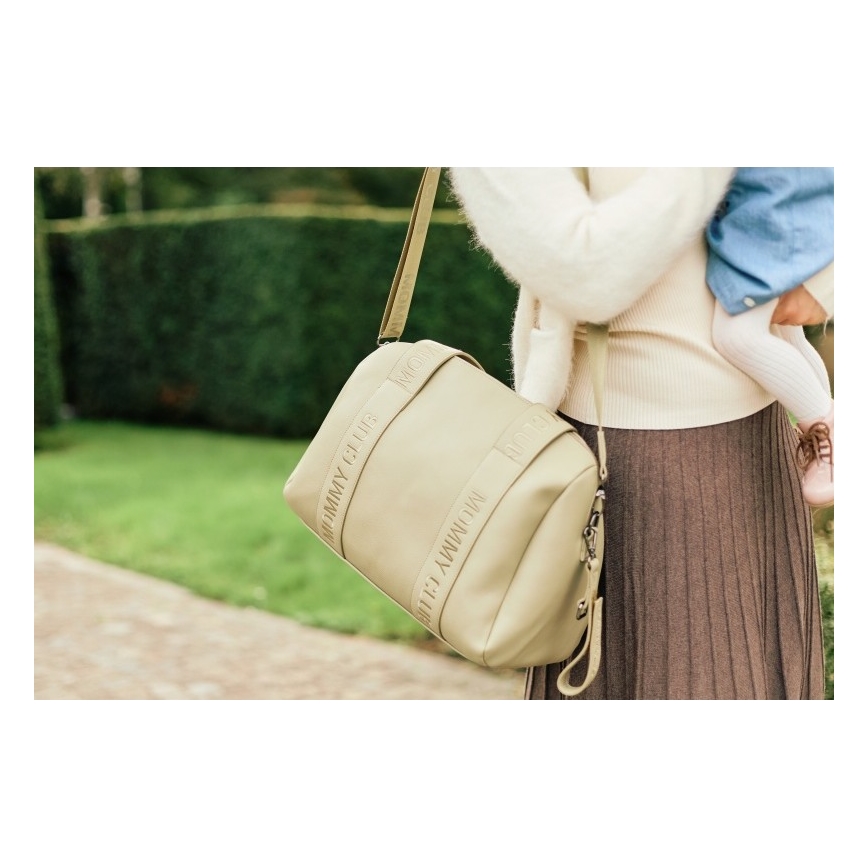 Childhome - Borsa fasciatoio MOMMY CLUB LEATHER beige