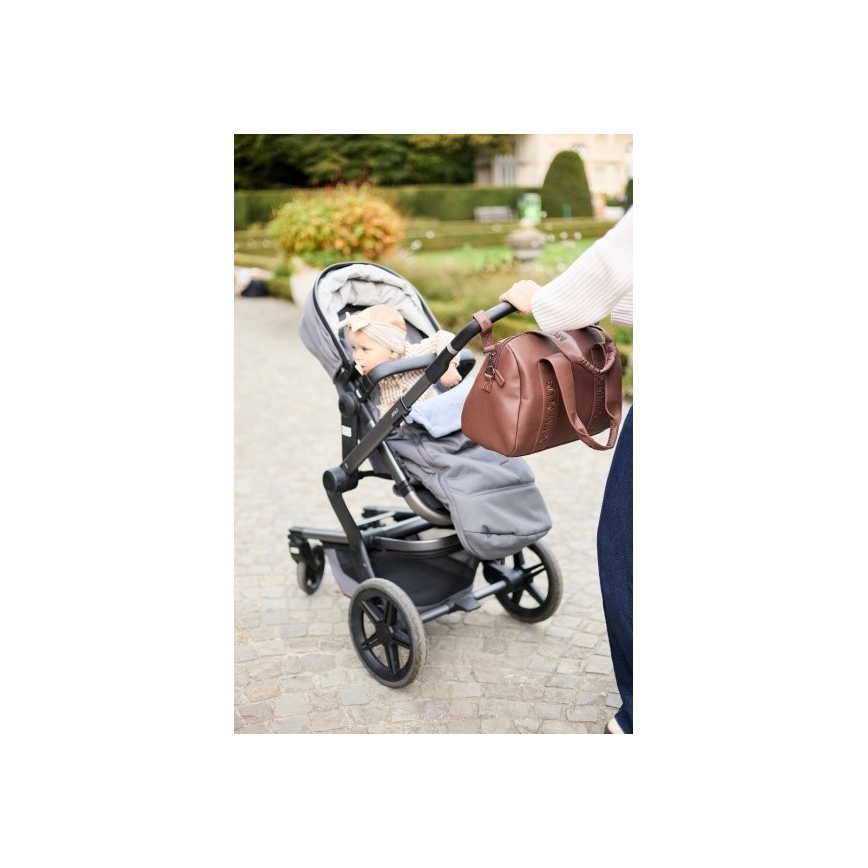 Childhome - Borsa fasciatoio MOMMY CLUB LEATHER marrone