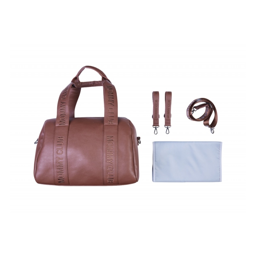 Childhome - Borsa fasciatoio MOMMY CLUB LEATHER marrone