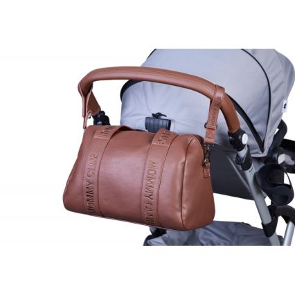 Childhome - Borsa fasciatoio MOMMY CLUB LEATHER marrone