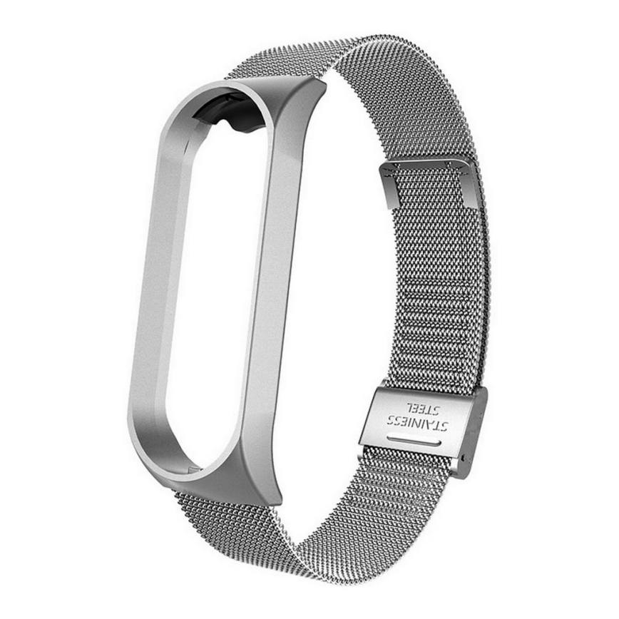 Cinturino in metallo per Xiaomi Mi Band 5/6 argento | Luciamo