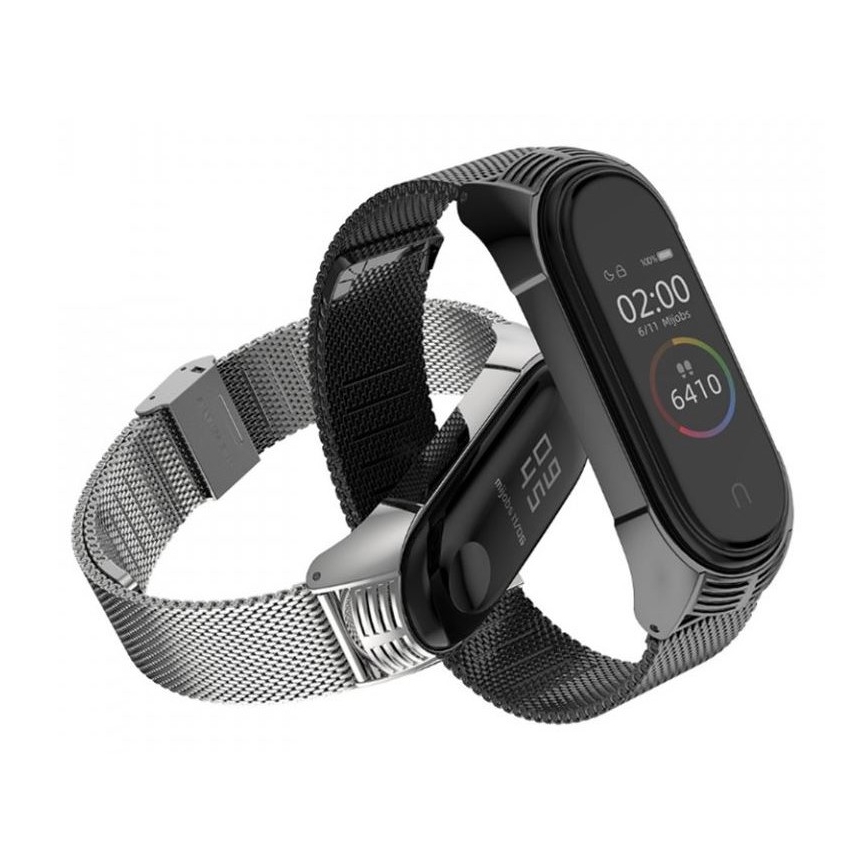 Cinturino in metallo per Xiaomi Mi Band 5/6 nero | Luciamo