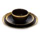 Ciotola di ceramica KATI 11,5 cm nero/oro