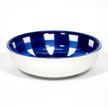 Ciotola per composta in ceramica 13 cm bianco blu