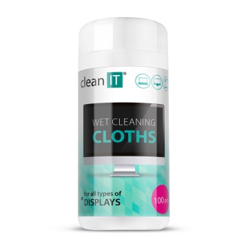 CLEAN IT CL-141 - Panni umidi per la pulizia dello schermo 100 pz.