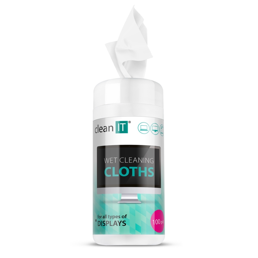 CLEAN IT CL-141 - Panni umidi per la pulizia dello schermo 100 pz.