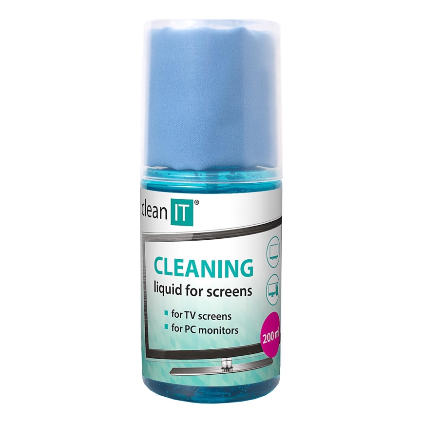 CLEAN IT CL-180 - Soluzione per la pulizia degli schermi con panno da 200 mm